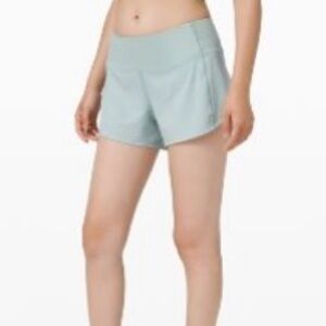 “Pool Blue” Lululemon size 8 running shorts, worn 2-3 times,